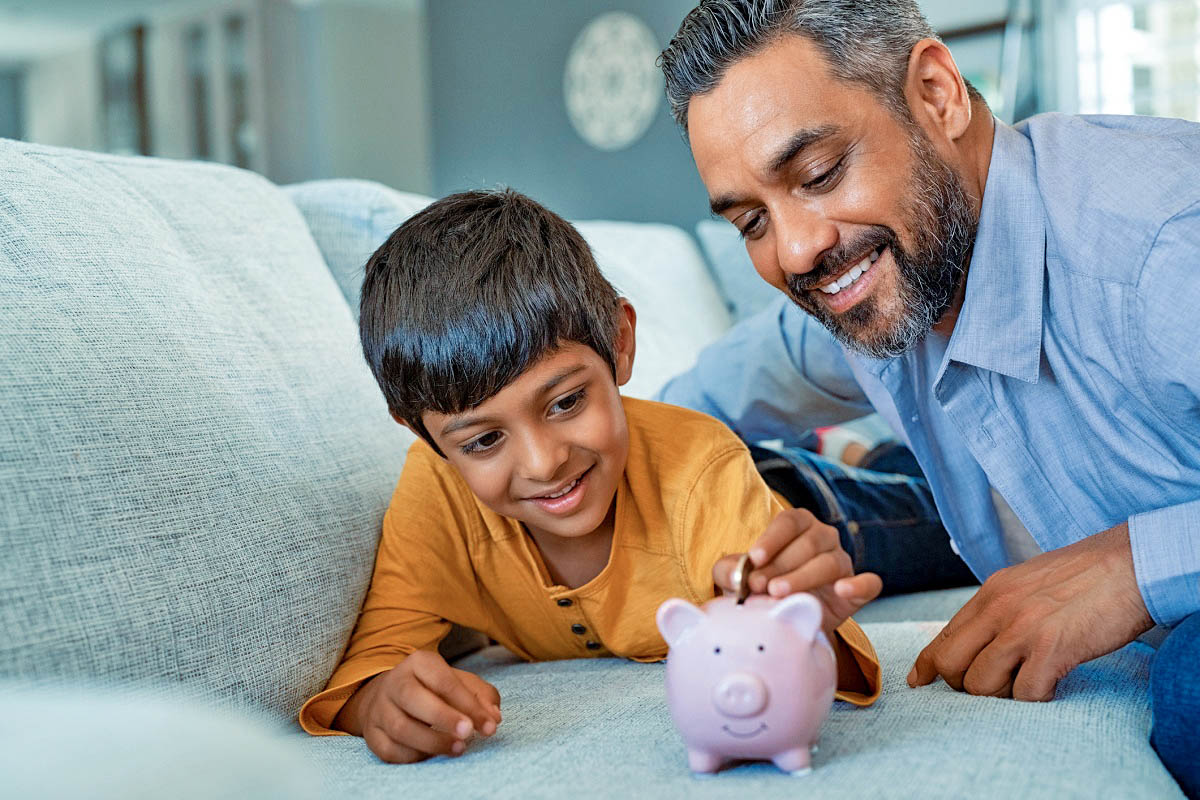 vader zoon spaarpot