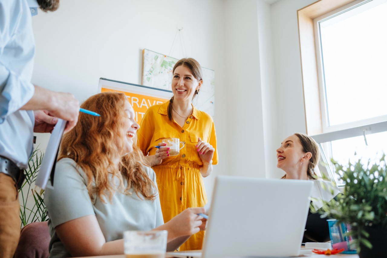 Office with Productive Atmosphere: Bright office of travel agency is a productive and inspiring place to work, where travel agents are able to help customers plan their dream vacations.