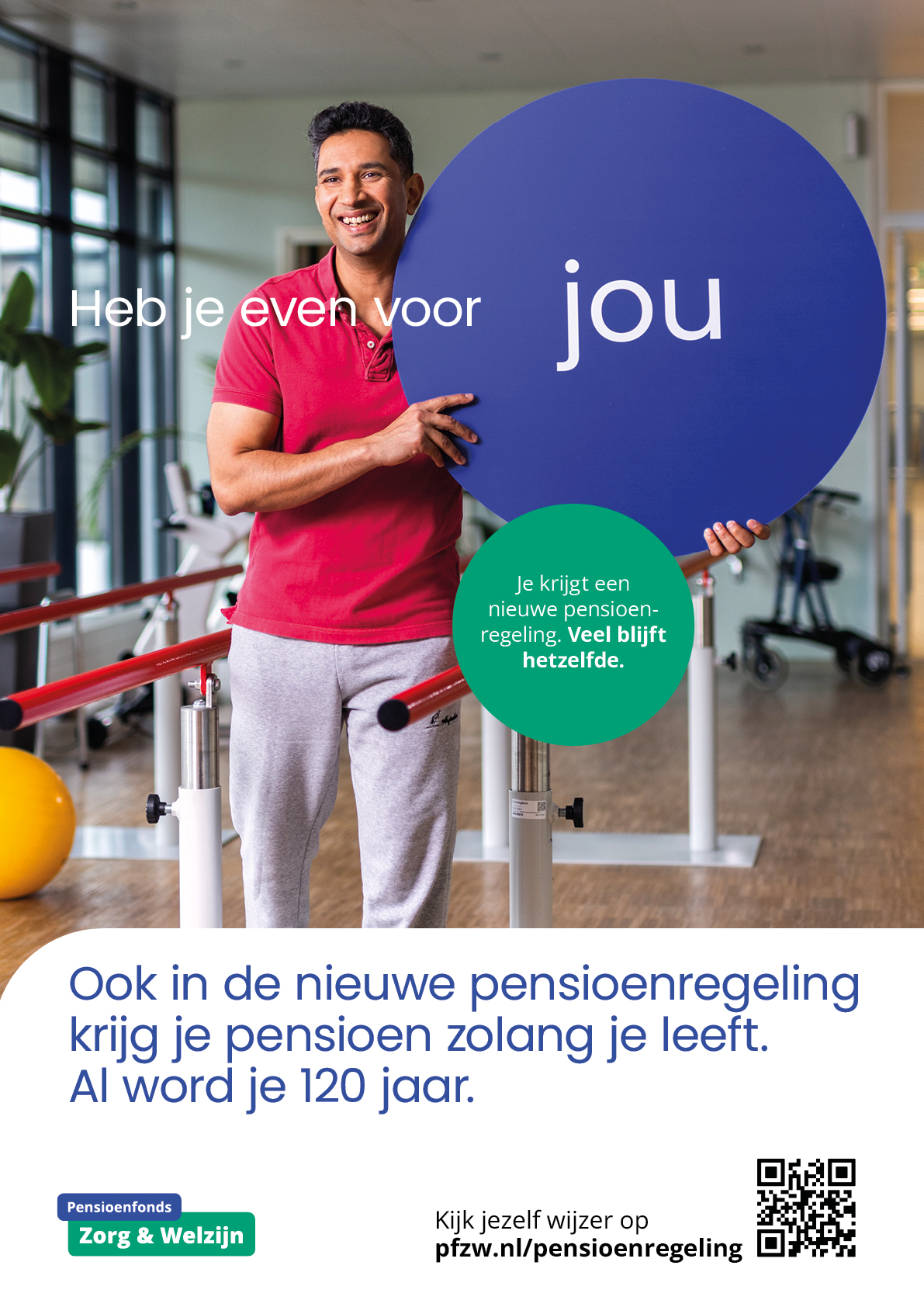 Fysiotherapeut met de tekst 'Heb je even voor jou'