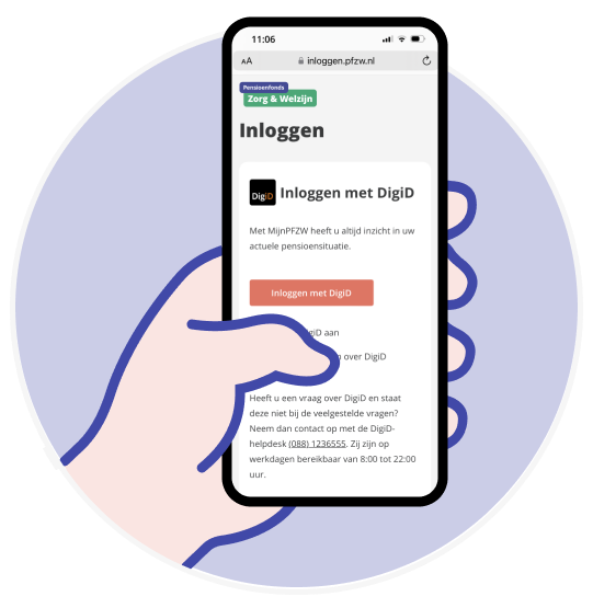 Log in met uw Digid